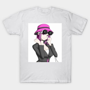 Anime Girl with Pink Hat T-Shirt